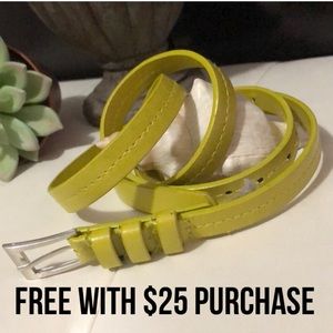 Free With $25 Purchase-Faux Leather Belt-Sz 16-Silver Hardware